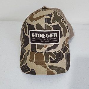 Stoeger Firearms & Equipment Hat Mens Snapback Brown Camo Mesh Trucker Bretmor